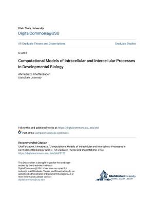 Computational Models of Intracellular and Intercellular Processes in Developmental Biology