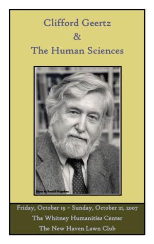 Clifford Geertz & the Human Sciences