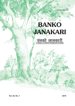 BANKO JANAKARI Jgsf] Hfgsf/L a JOURNAL of FORESTRY INFORMATION for NEPAL