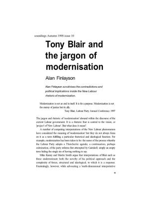Tony Blair and the Jargon of Modernisation Alan Finlayson