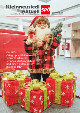 Die SPÖ- Ortsgruppe Kleinneusiedl Wünscht Allen Ein Schönes Weihnachtsfest Und Einen Guten Rutsch Ins Neue Jahr! SPÖ / Gemeinde