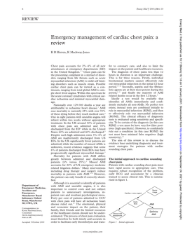 Emergency Management of Cardiac Chest Pain: a Review