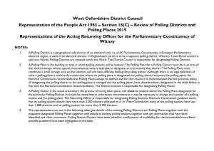 West Oxfordshire District Council Representation of the People Act