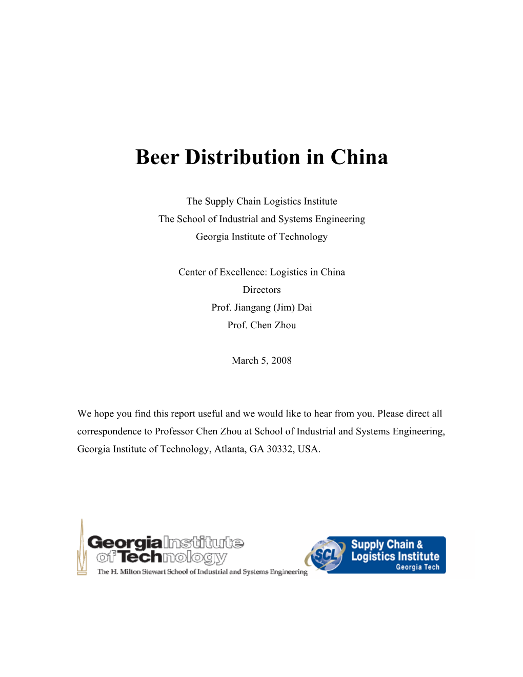 Beer Distribution in China