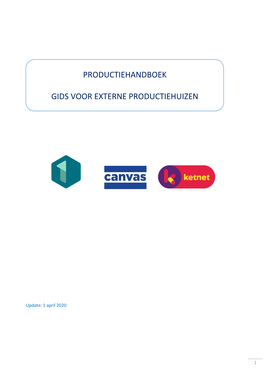 Productiehandboek Gids Voor Externe Productiehuizen