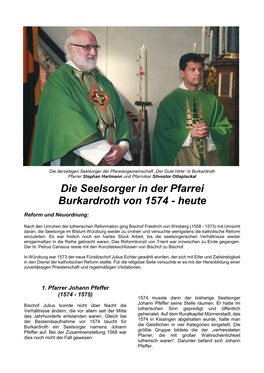 Die Seelsorger in Der Pfarrei Burkardroth Von 1574 - Heute