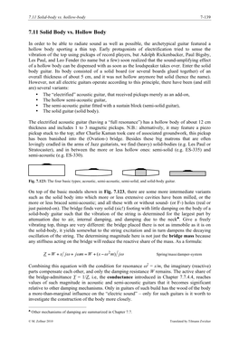 7.11 Solid Body Vs. Hollow Body