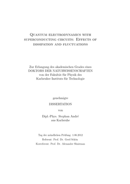 Quantum Electrodynamics with Superconducting Circuits: Effects of Dissipation and Fluctuations