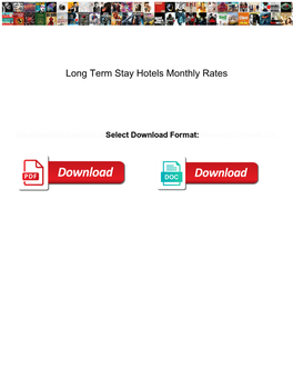Long Term Stay Hotels Monthly Rates