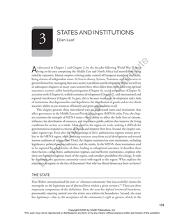 Chapter 3. States and Institutions