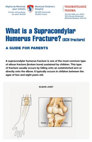 What Is a Supracondylar Humerus Fracture? (SCH Fracture) a GUIDE for PARENTS