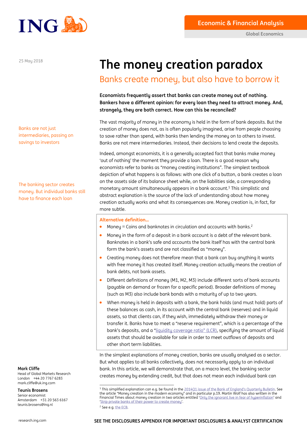 The Money Creation Paradox Report