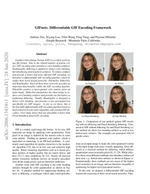 Gifnets: Differentiable GIF Encoding Framework