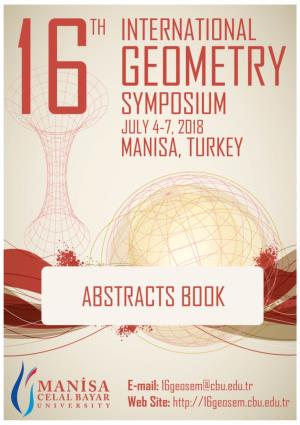 International Geometry Symposium Abstracts Book