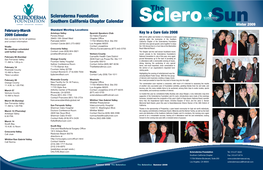 Scleroderma Foundation Southern California Chapter Calendar