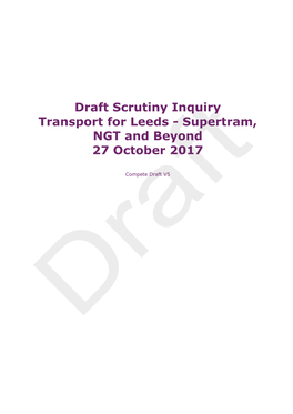 Leeds - Supertram, NGT and Beyond 27 October 2017