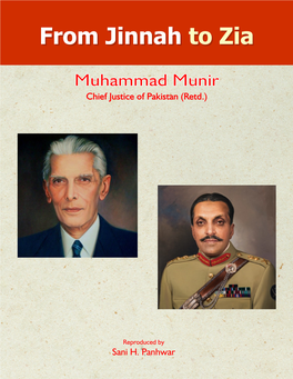 From Jinnah to Zia by Muhammad Munir Chief Justice Pakistan .Pdf