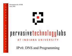 Ipv6 DNS and Programming