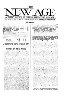 The New Age, Vol.11, No.11, July 11, 1912