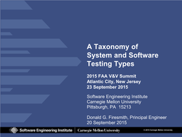 System and Software Testing Types