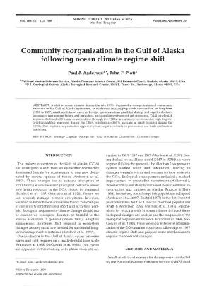 Community Reorganization in the Gulf of Alaska Following Ocean Climate Regime Shift