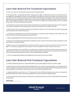 Laser Hair Removal Pre-Treatment Expectations