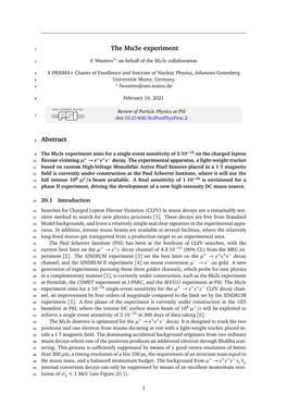 The Mu3e Experiment Abstract