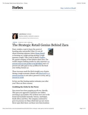 The Strategic Retail Genius Behind Zara - Forbes 5/10/16, 7:36 AM