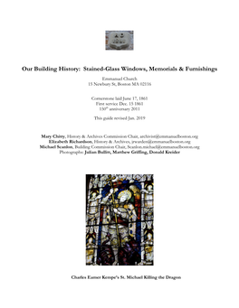 Our Building History: Stained-Glass Windows, Memorials & Furnishings