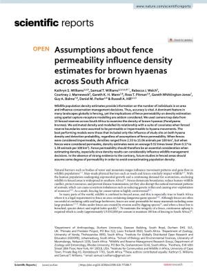 Assumptions About Fence Permeability Influence Density Estimates For