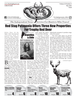 Red Stag Patagonia Offers Three New Properties for Trophy Red Deer