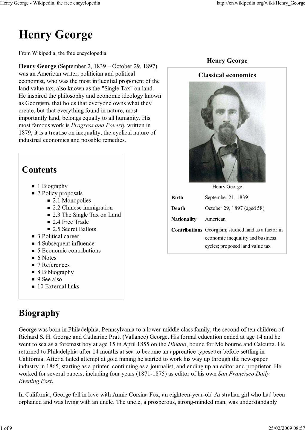 Henry George - Wikipedia, the Free Encyclopedia