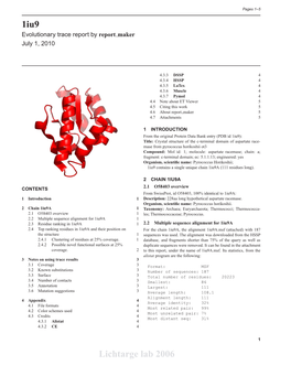 1Iu9 Lichtarge Lab 2006