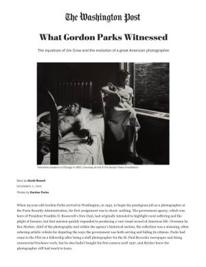What Gordon Parks Witnessed