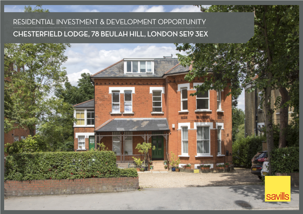 Residential Investment & Development Opportunity Chesterfield Lodge, 78