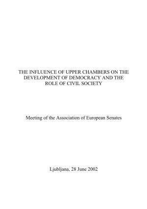 The Influence of Upper Chambers on the Development of Democracy and the Role of Civil Society