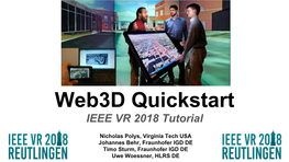 Web3d Quickstart Overview