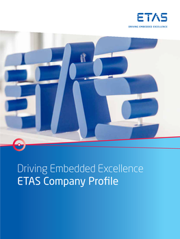 Driving Embedded Excellence – ETAS Company Profile