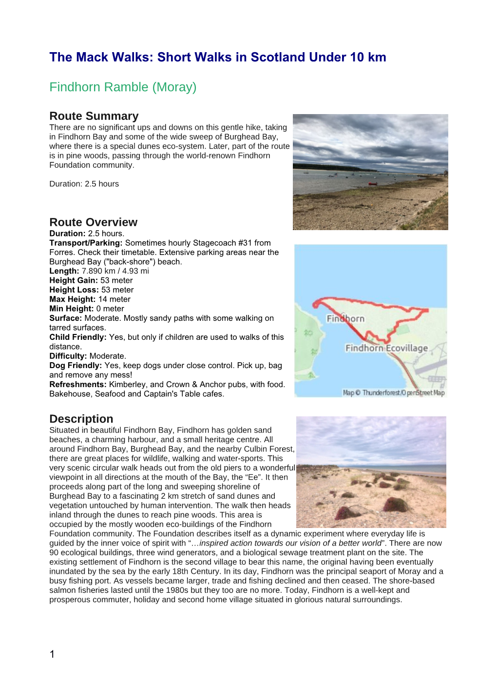 Short Walks in Scotland Under 10 Km Findhorn Ramble (Moray)