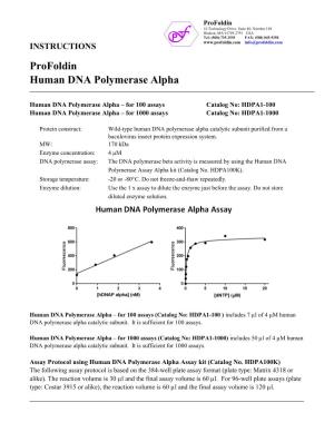 Profoldin Human DNA Polymerase Alpha