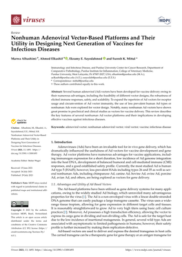 Nonhuman Adenoviral Vector-Based Platforms and Their Utility in Designing Next Generation of Vaccines for Infectious Diseases
