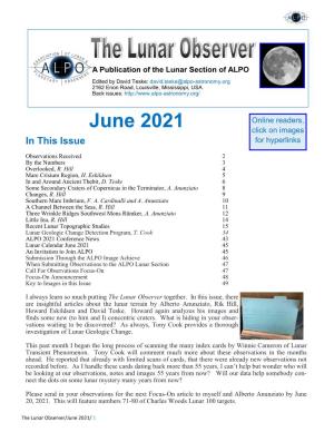 June 2021 Click on Images in This Issue for Hyperlinks