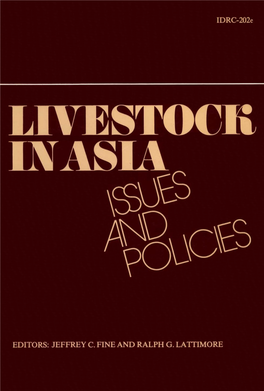 Livestock in Asia : Issues and Policies