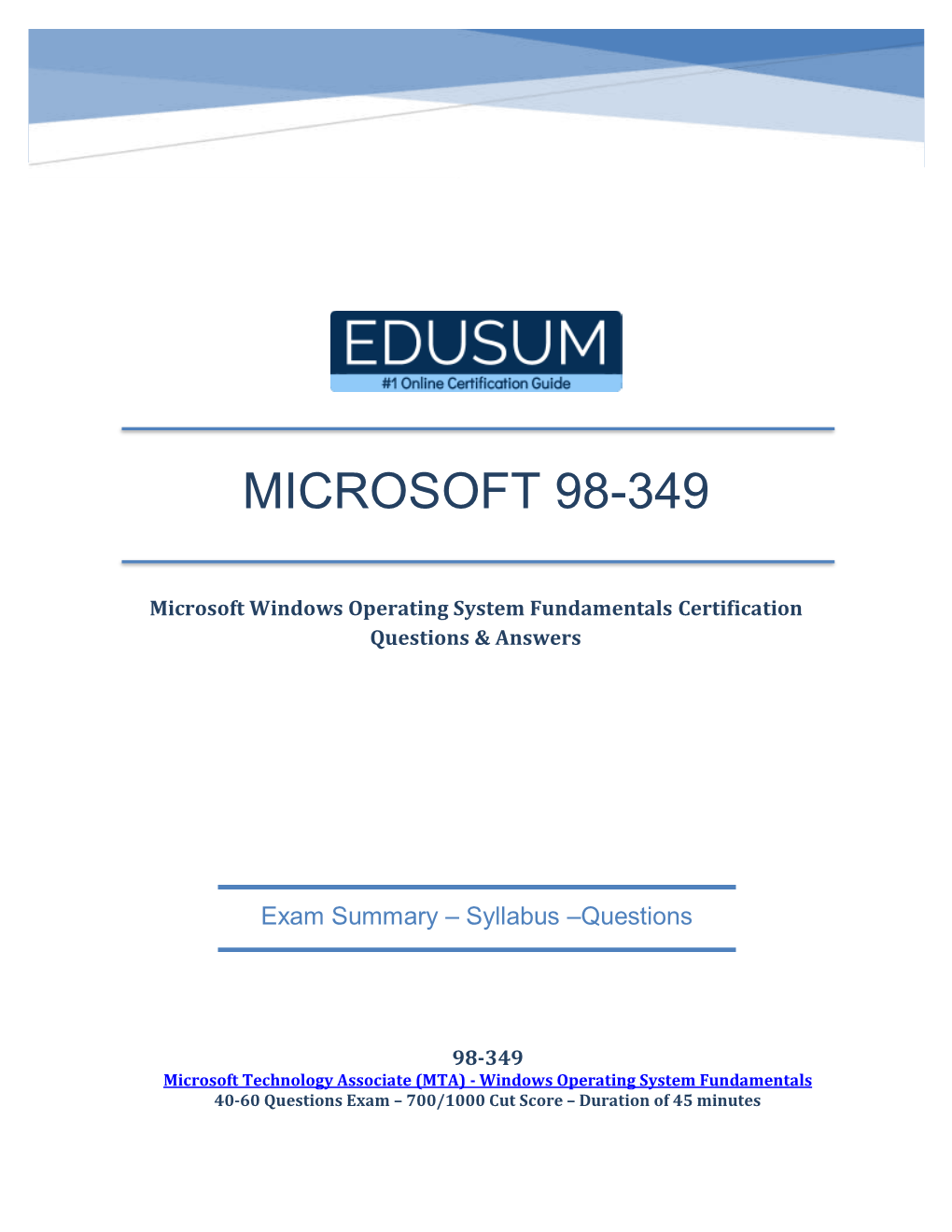 Microsoft 98-349