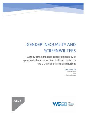 Gender Inequality and Screenwriters