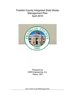 Franklin County Integrated Solid Waste Management Plan April 2010