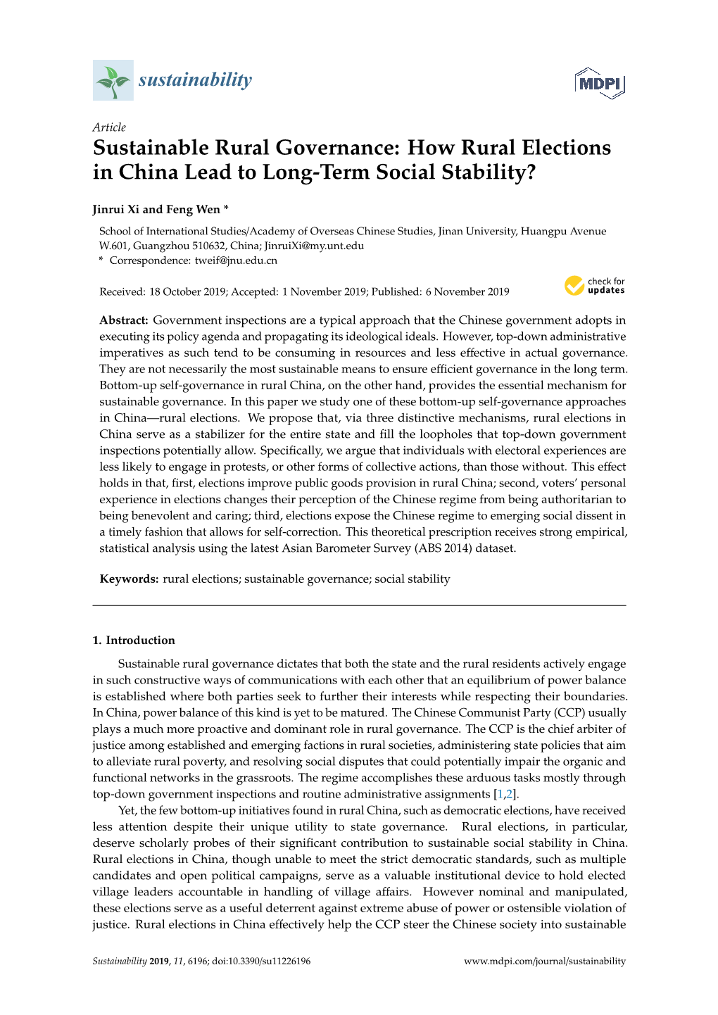 How Rural Elections in China Lead to Long-Term Social Stability?