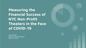 Measuring the Financial Success of NYC Non-Profit Theaters in The