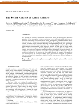 The Stellar Content of Active Galaxies