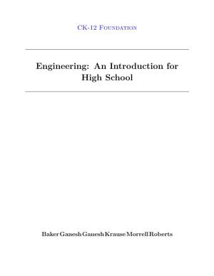 Engineering: an Introduction for High School